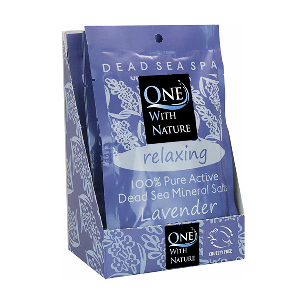 One with Nature Dead Sea Mineral Bath Salt Packets, Lavender, 6 Ea
